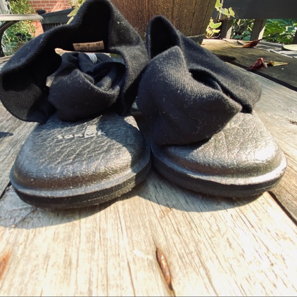 SANUK Yoga Mat Sling Sandals, Black, Size 7 - Picture 4 of 11